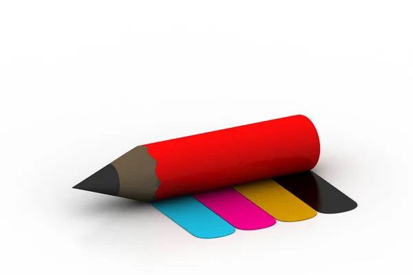 Crayon Färgen Pencil Isolerad Vit Bakgrund — Stockfoto
