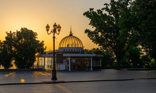Летний Рассвет Приморском Бульваре Одессе Украина — стоковое фото