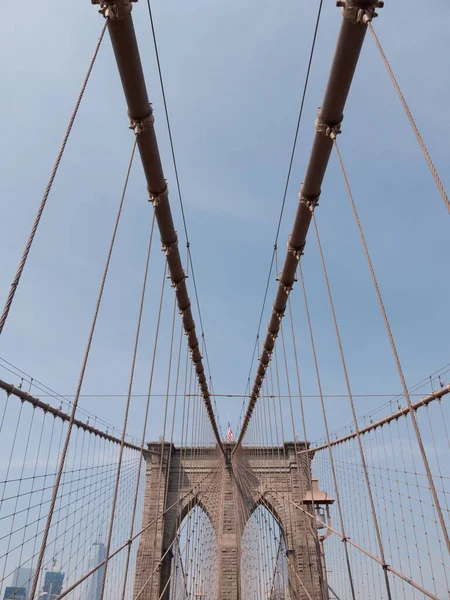 Brooklyn Bridge Nyc Blue Sky — Stock Photo, Image
