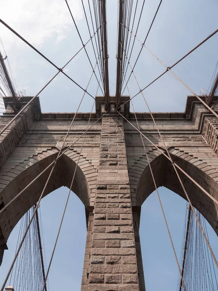 Brooklyn Bridge Nyc Und Blauer Himmel — Stockfoto