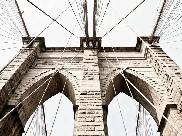 Brooklyn Bridge Nowy Jork Budynek — Zdjęcie stockowe