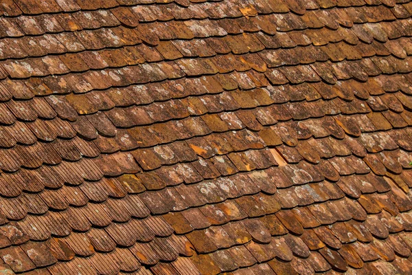Old Ruined Roofs Texture Roof Old Roof Tiles — Stock Photo, Image