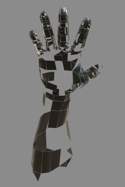 Tangan Robot Abstrak Tangan Logam — Stok Foto