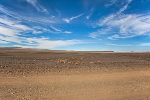 Namibiskt Ökenlandskap Och Blå Himmel — Stockfoto