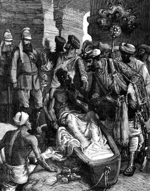 Diri diri gömülmüş. Sonunda bir sedir ağacına, eski bir oymaya kilitlendik.