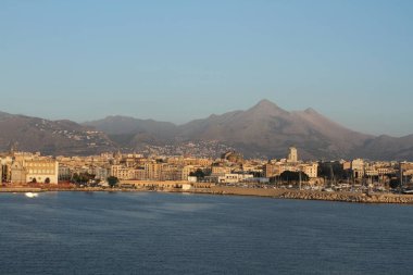 Palermo, İtalya - 29 Haziran 2016: Palermo Denizi manzarası