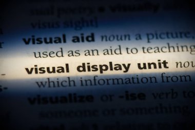 Sözlükte vurgulanmış görsel birim sözcüğü, görünümü kapat