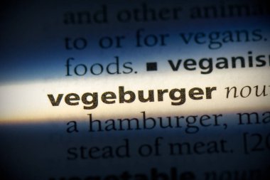 Sözlükte vurgulanmış vegeburger kelimesi, görünümü kapat