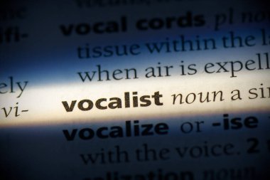 sözlükte vurgulanan vokalist sözcük, görünümü kapat