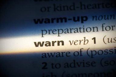 Sözlükte vurgulanan uyarı sözcüğü, görünümü kapat