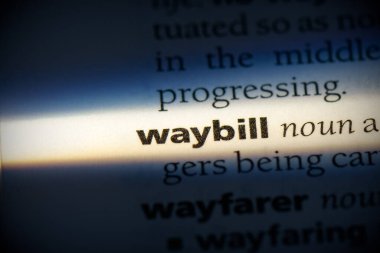 waybill sözcük, sözlükte vurgulanmış, görünümü kapat