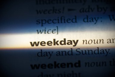 Sözlükte altı çizili hafta içi kelimesi, görünümü kapat