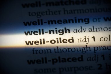 Sözlükte vurgulanmış iyi yağlanmış kelime, görünümü kapat