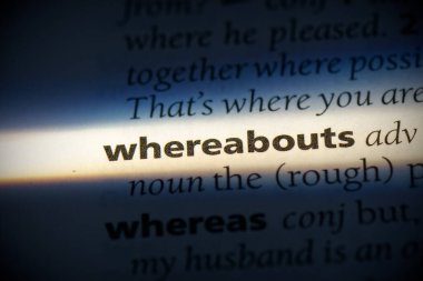 sözlükte vurgulanan nerede olduğu kelimesi, görünümü kapat