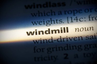 Sözlükte vurgulanmış yel değirmeni kelimesi, görünümü kapat