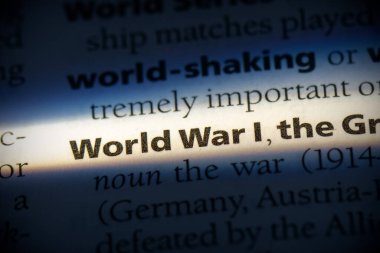 1. Dünya Savaşı kelimesi sözlükte vurgulanmış, görüntüyü kapat