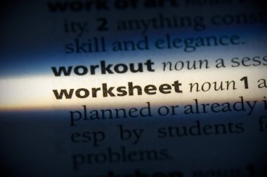 Sözlükte vurgulanmış çalışma kağıdı sözlüğü, görünümü kapat