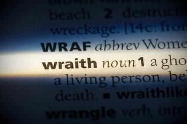 Sözlükte vurgulanmış Wraith kelimesi, görünümü kapat