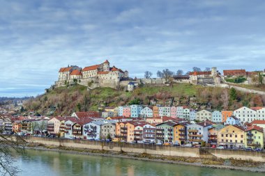 Almanya, Burghausen Kalesi 'nin güzel manzarası