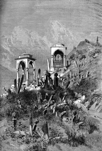 萨拉热窝的墓地 钙和陵墓的数量 — 图库照片