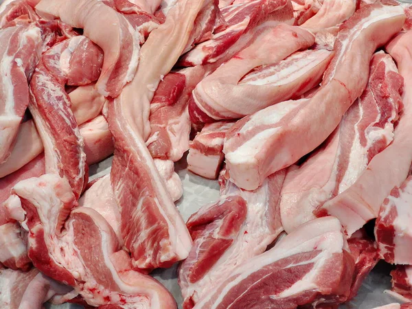 Полосатая Свинина Рынке — стоковое фото