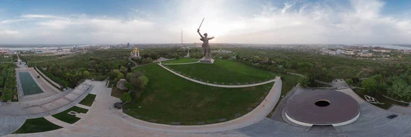 Panorama Mamaev Kurgan 360 Volgograd Russia 2018 — Stock Photo, Image