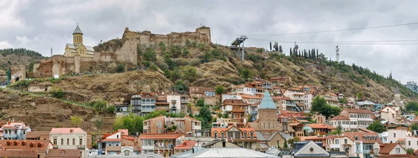 Вид Крепость Нарикала Тбилиси Грузия — стоковое фото