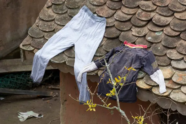 Draying Clothes Roof — Stock Photo, Image