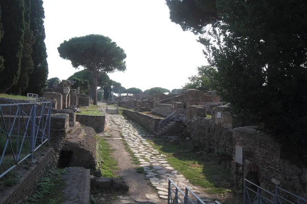 Rooma Italia Elokuuta 2019 Ostia Antican Arkeologinen Alue — kuvapankkivalokuva