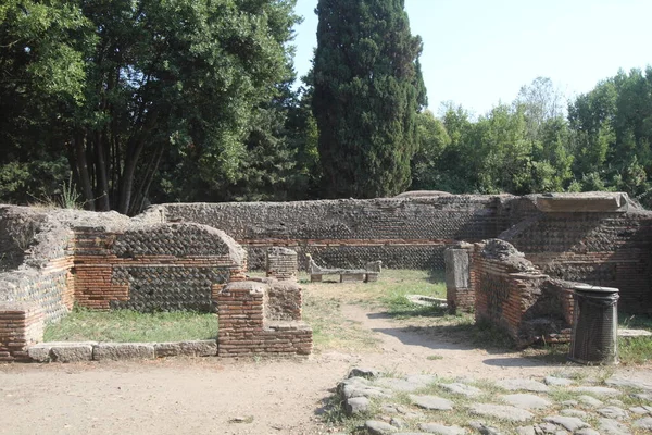 Róma Olaszország 2019 Augusztus Ostia Antica Régészeti Lelőhelye — Stock Fotó