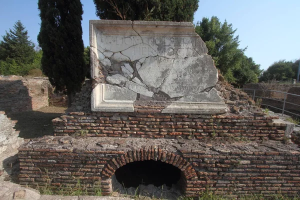 Rom Italien Augusti 2019 Den Arkeologiska Platsen Ostia Antica — Stockfoto