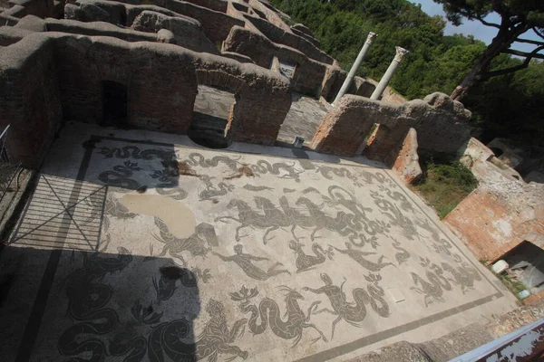 Rooma Italia Elokuuta 2019 Ostia Antican Arkeologinen Alue — kuvapankkivalokuva