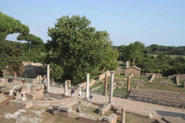 Rom Italien Augusti 2019 Den Arkeologiska Platsen Ostia Antica — Stockfoto