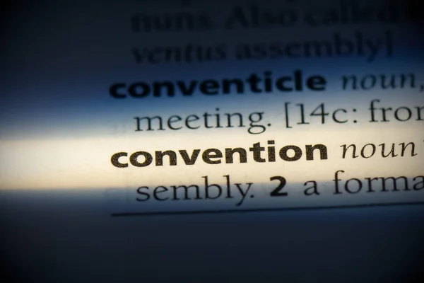 Konventionswort Wörterbuch Hervorgehoben Nahsicht — Stockfoto