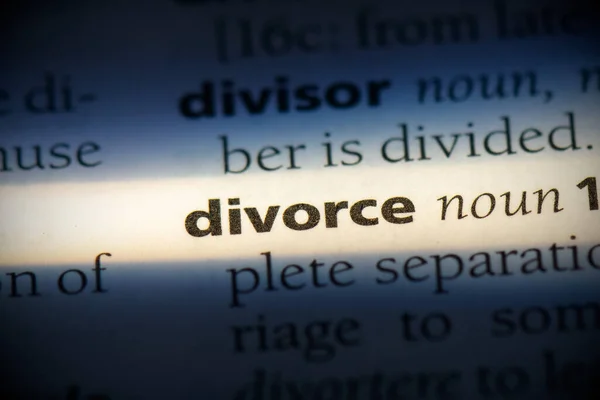 Boşanma Kelimesi Sözlükte Altı Çizili Görünümü Kapat — Stok fotoğraf
