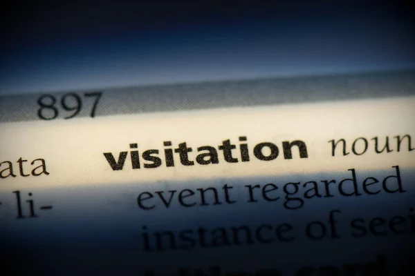Visitation Word Highlighted Dictionary Close View — Stock Photo, Image
