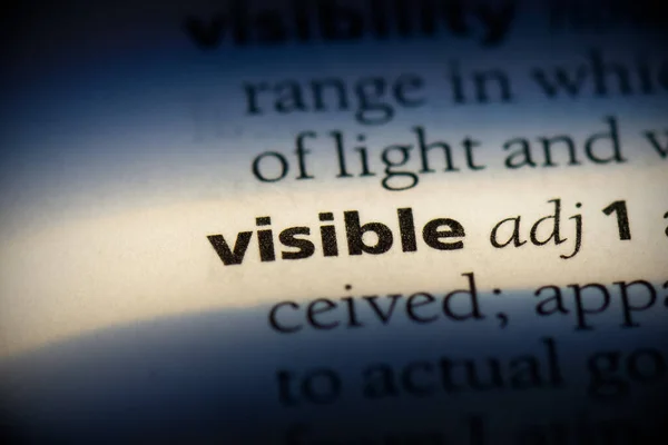 Visible Word Highlighted Dictionary Close View — Stock Photo, Image
