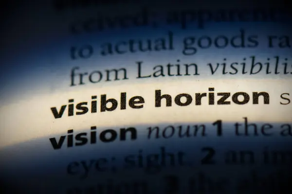 Visible Horizon Word Highlighted Dictionary Close View — Stock Photo, Image