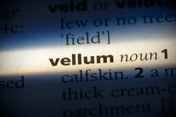 辞書で強調表示されているヴェラム語は — ストック写真