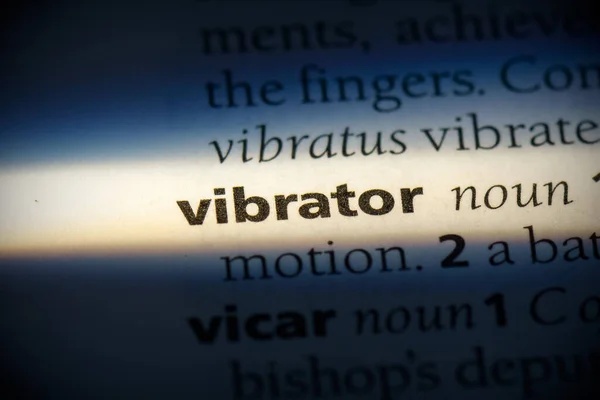 Sözlükte Vurgulanmış Vibratör Kelime Görünümü Kapat — Stok fotoğraf