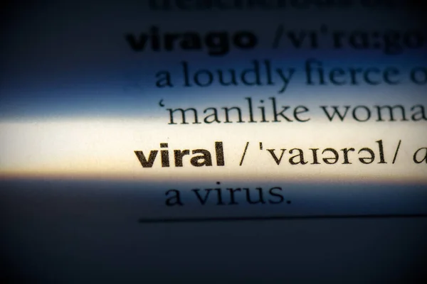 Virus Ord Markerat Ordboken Närbild — Stockfoto