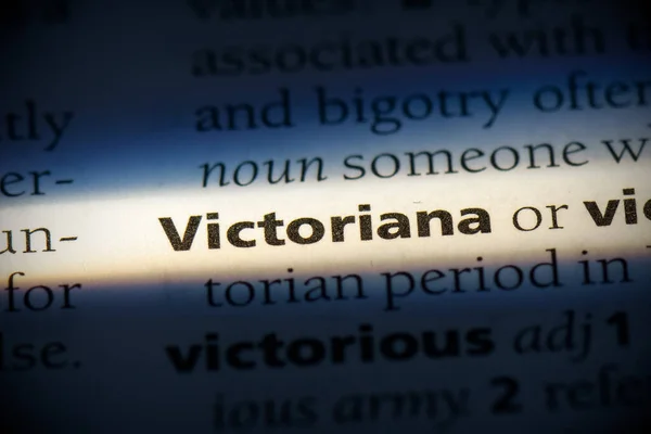 Victoriana Woord Gemarkeerd Woordenboek Van Dichtbij Bekijken — Stockfoto