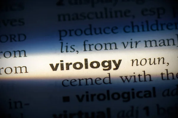 Virologie Wort Wörterbuch — Stockfoto