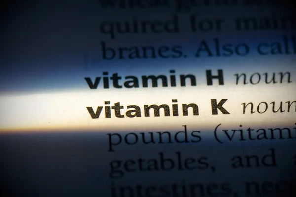 Vitamin Word Highlighted Dictionary Close View — Stock Photo, Image