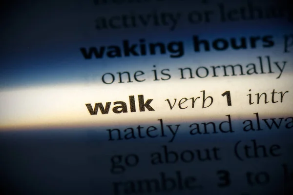 Walk Word Destacado Dicionário Close View — Fotografia de Stock