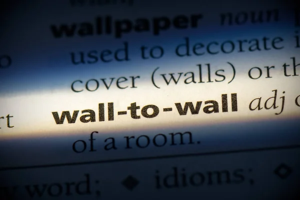 Wall Wall Word Highlighted Dictionary Close View — Stock Photo, Image