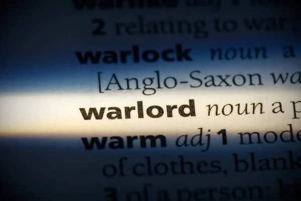Warlord Word Evidenziata Nel Dizionario Vista Vicino — Foto Stock