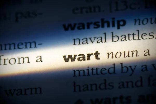 Wart Word Τονίζεται Στο Λεξικό Close View — Φωτογραφία Αρχείου