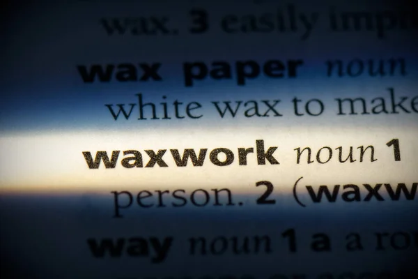 Waxwork Word Destaque Dicionário Close View — Fotografia de Stock