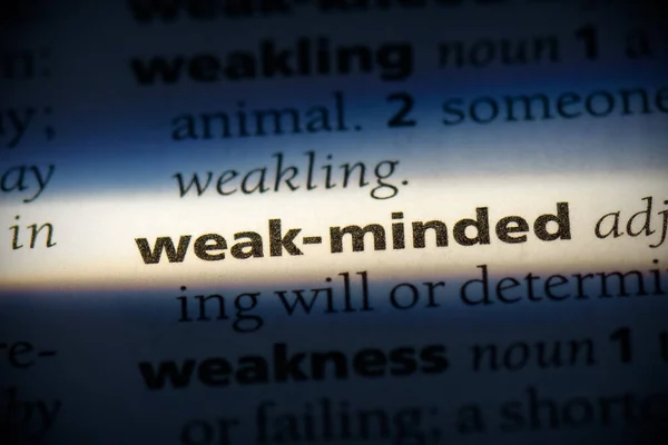 Αδύναμη Minded Λέξη Τονίζεται Στο Λεξικό Κοντινό Πλάνο Άποψη — Φωτογραφία Αρχείου